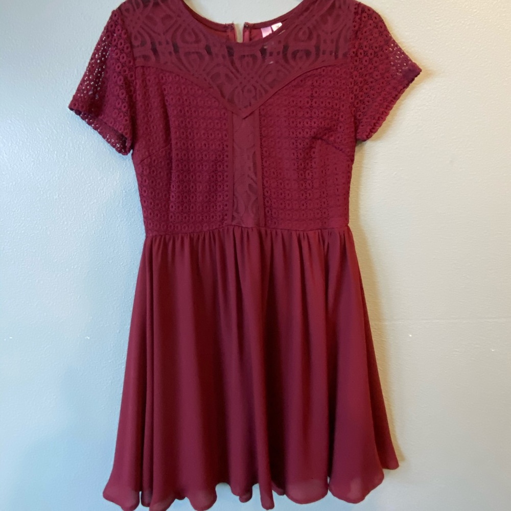 Alya maroon mini dress